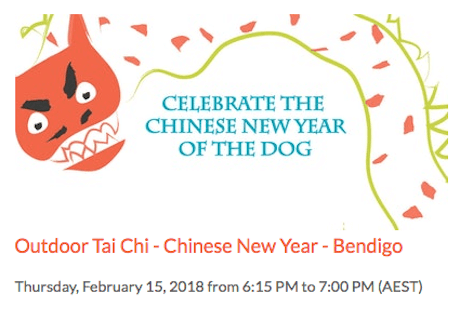 Bendigo Free Outdoor Tai Chi Session - Chinese New Year Celebration 2018